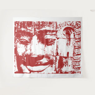 Tenture Khmer Stone Face ... Bayon Temple, Cambodge Tapest