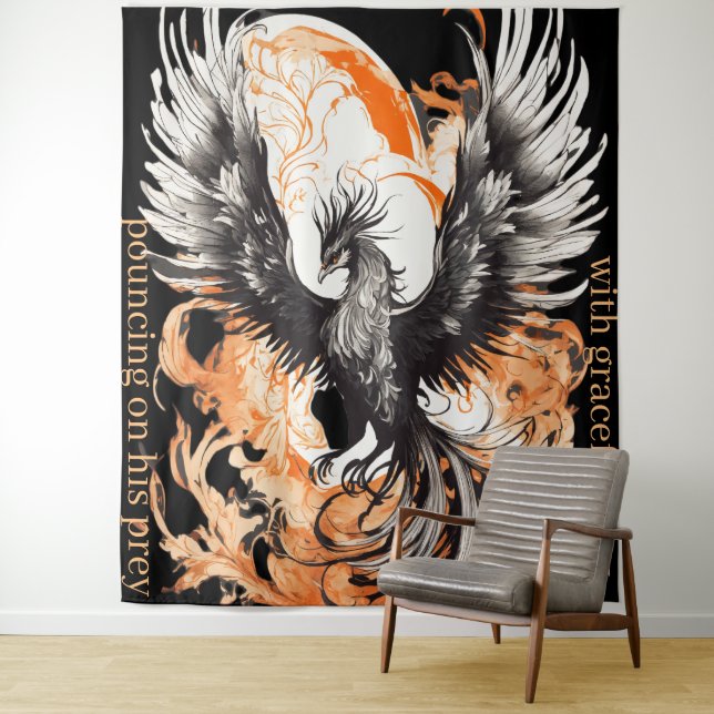 Tenture King of the Sky Eagle : Extra Large 88"x104" (En situation)