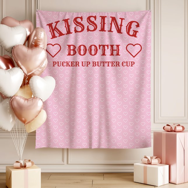 Tenture Kiosque à baisers Prop de fête Photobooth Toile de (Créateur téléchargé)