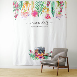 Tenture Kiosque de Photographie Mariage Floral Été Tropica
