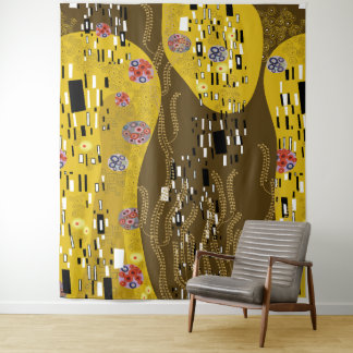 Tenture Klimt Inspiré Or Motif Art Nouveau Le Baiser
