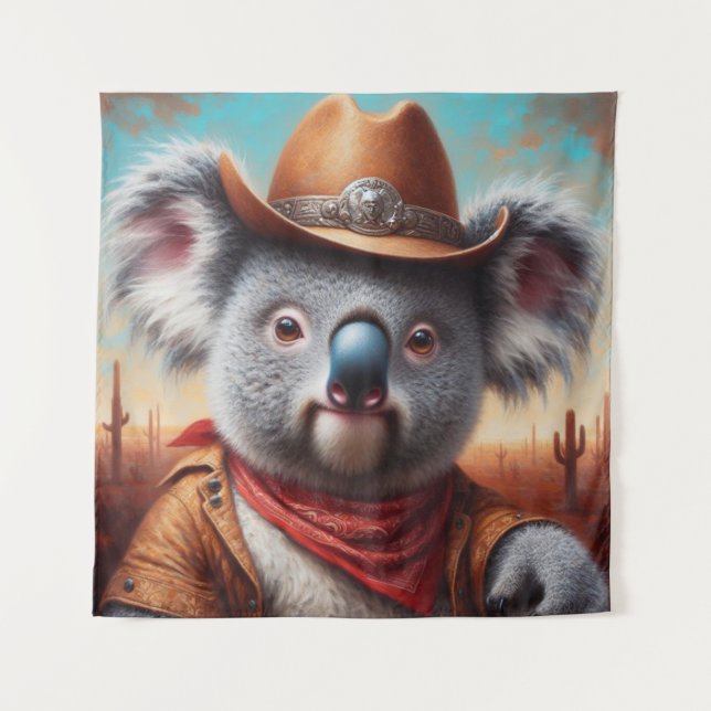 Tenture Koala Cowboy (Devant)