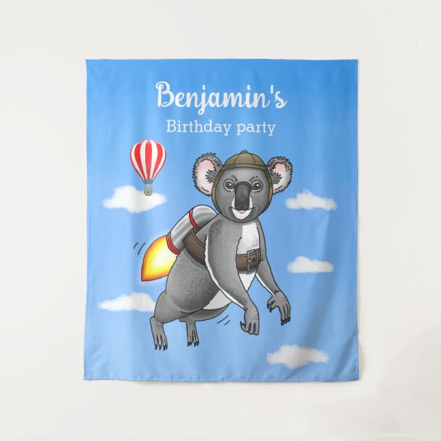 Tenture Koala Fusée (Devant)