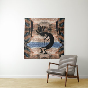 Tenture Kokopelli Mosaïque du désert du sud-ouest 57 x 47