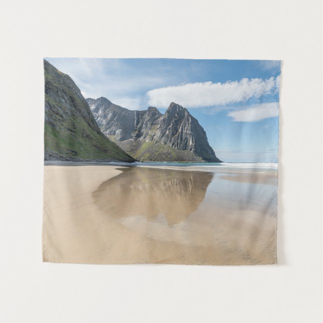 Tenture Kvalvika Lofoten Norvège (Devant (Horizontal))