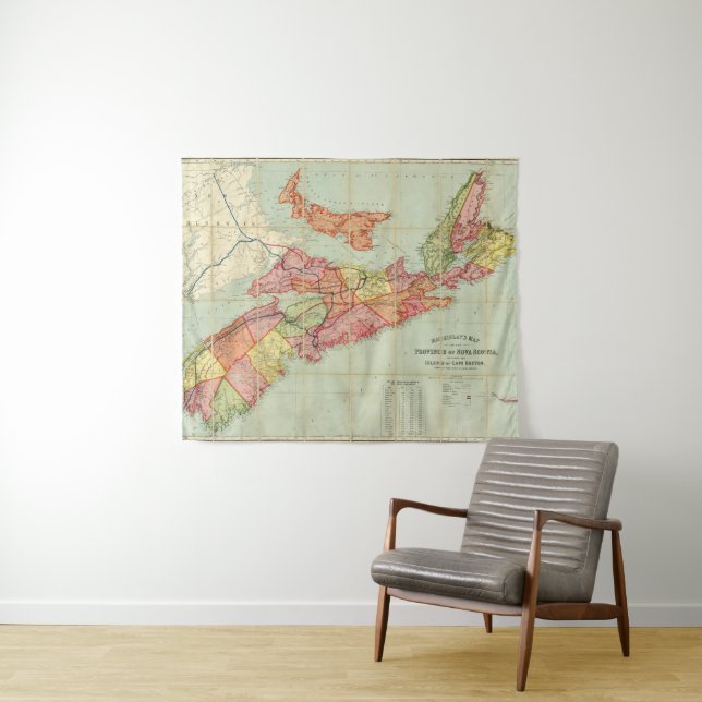 Tenture La carte de Mackinlay de la province de la (En situation (horizontale))