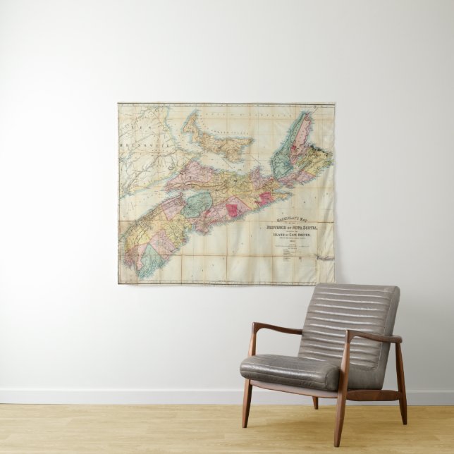 Tenture La carte de Mackinlay de la province de la (En situation (horizontale))