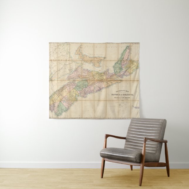 Tenture La carte de Mackinlay de la province de la (En situation (horizontale))