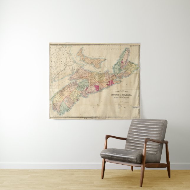 Tenture La carte de Mackinlay de la province de la (En situation (horizontale))