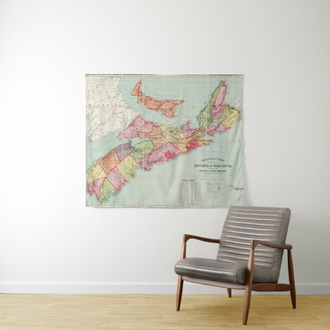 Tenture La carte de Mackinlay de la province de la (En situation (horizontale))