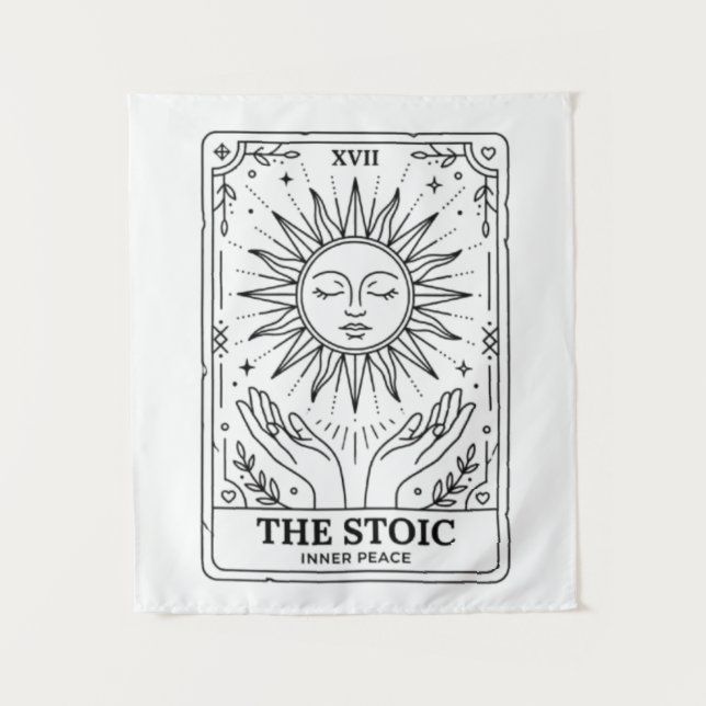 Tenture La Carte de Tarot Stoïque (Devant)
