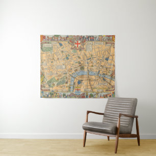 Tenture La carte des enfants de Londres, Angleterre