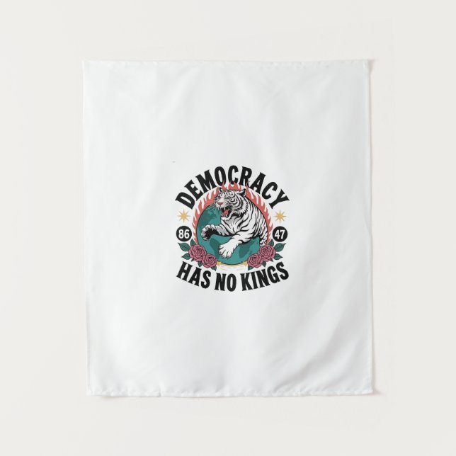Tenture La démocratie n'a pas de rois 86 47 Tiger (Devant)