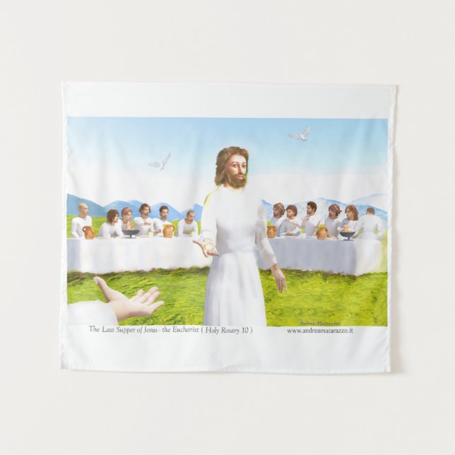 Tenture La Dernière Cène de Jésus - Eucharistie (Devant (Horizontal))