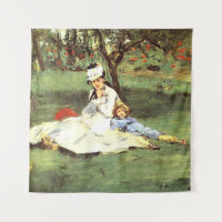 La famille Monet dans son jardin Edouard Manet