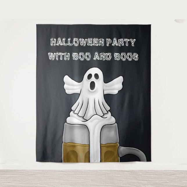 Tenture La fête d'Halloween de Boo et Boos (Devant)