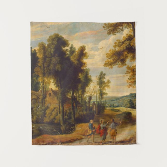 Tenture La Marche Pour Emmaüs Avec Christ (Devant)