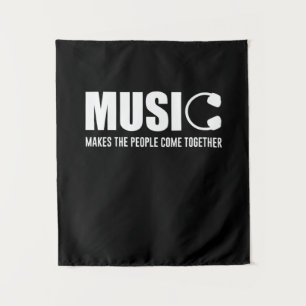 Tenture La musique fait que les gens se rassemblent