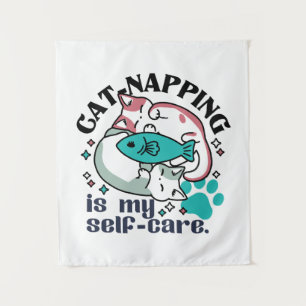 Tenture La Nappage De Chats Est Mon Soin Personnel : Chats