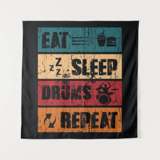 Tenture La passion du tambour : illustration de design de 