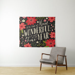 Tenture La période la plus merveilleuse de l'année Fête Fl