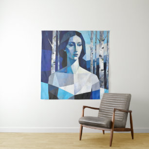 Tenture La Pose de « Caelith » – Un Portrait Abstrait