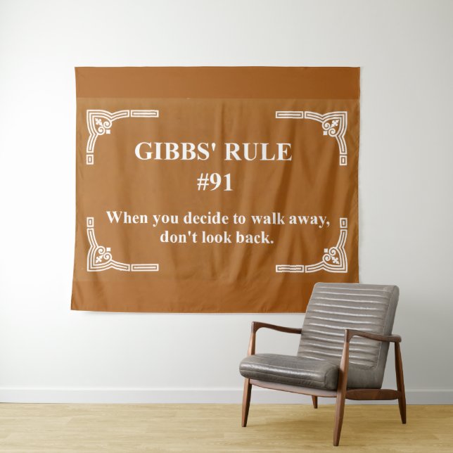 Tenture la règle 91 de Gibbs (En situation (horizontale))