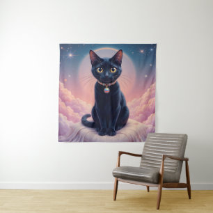 Tenture La Reine Du Ciel De Chat Noir