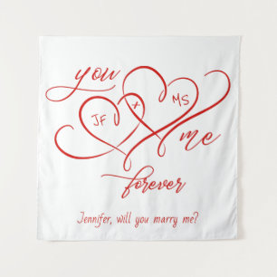 TENTURE LA SAINT-VALENTIN COEURS LIES M'ÉPOUSER
