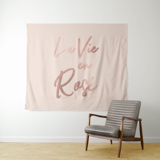 Tenture La Vie en rose French Quota Rose Gold Pink (En situation (horizontale))
