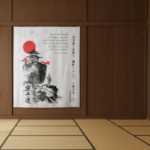 Tenture La Voie du Karaté - Sagesse de Gichin Funakoshi