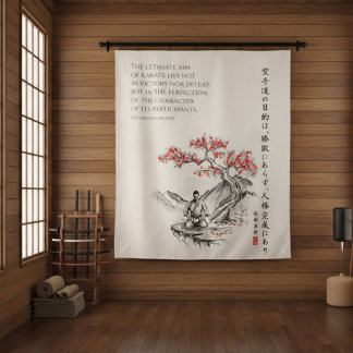 Tenture La Voie du Karaté - Sagesse de Gichin Funakoshi