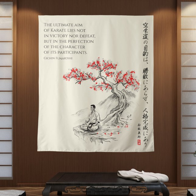 Tenture La Voie du Karaté - Sagesse de Gichin Funakoshi (Créateur téléchargé)