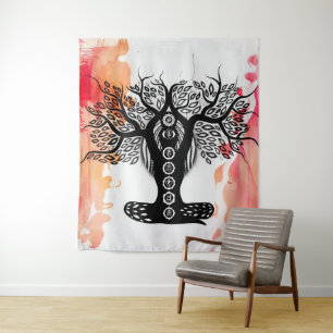 Tenture Lady Chakra Tree