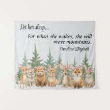 Laissez-la dormir Bois Animaux Feminine Nursery