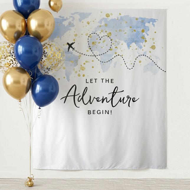 Tenture "Laissons Commencer L'Aventure !" Baby shower Cart (Créateur téléchargé)