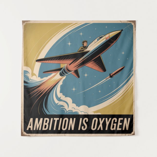 Tenture L'ambition est de l'oxygène (Devant)