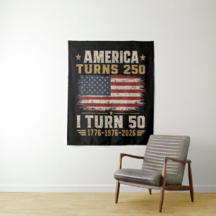 Tenture L'Amérique a 250 ans, j'ai 50 ans
