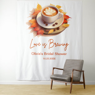 Tenture L'amour d'automne est en train de préparer un café