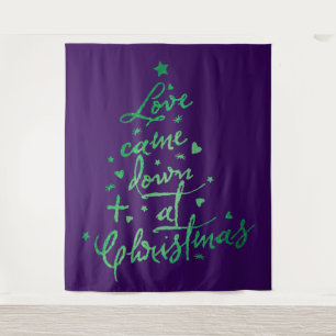 Tenture L'amour est tombé dans l'arbre de Noël