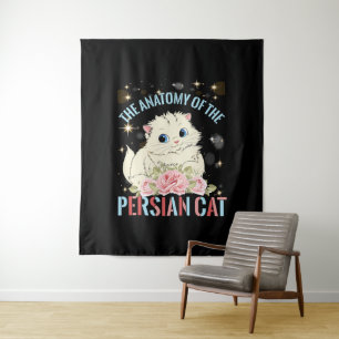 Tenture L'Anatomy Cat du Persian