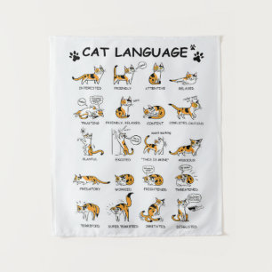 Tenture Langue de chat, Drôle Chat Kitten, Aimer Idée cade