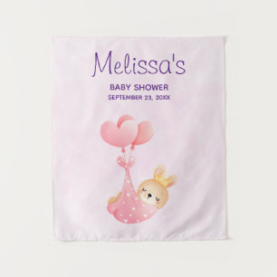 Tenture Lapin bébé mignon dans une couverture en forme de