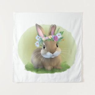 Tenture Lapin de Pâques mignon pour une humeur positive