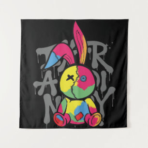 Tenture Lapin Urbain Néon