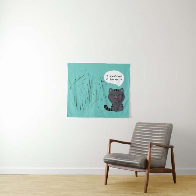 Tenture L'art de l'illustration de l'effraction (En situation (horizontale))