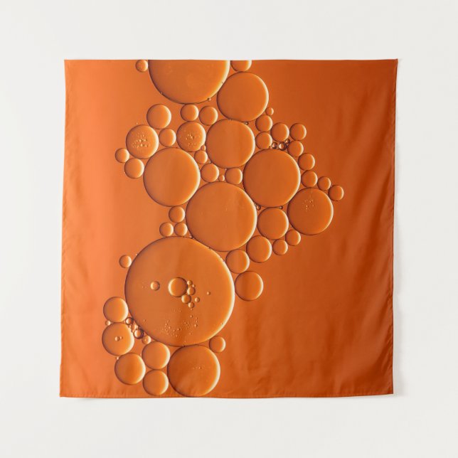 Tenture L'art des bulles orange (Devant)