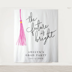 Tenture L'Avenir Est Clair Pink Tassel Moderne