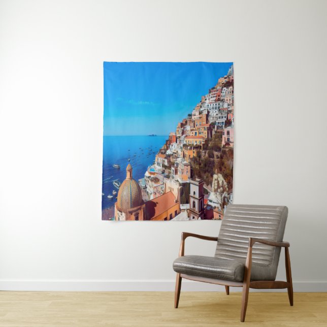 Tenture ldp POSITANO - Côte d'Amalfi - Panorama (En situation)