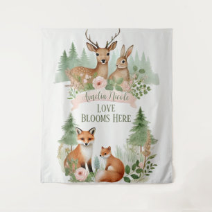 Tenture Le Baby shower des animaux des bois